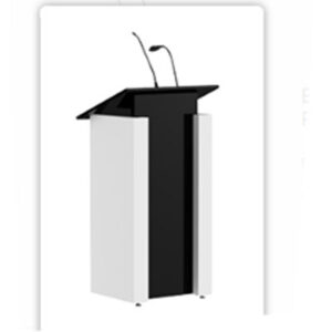 Stylish Black and White Laminated Wooden Podium SP-646